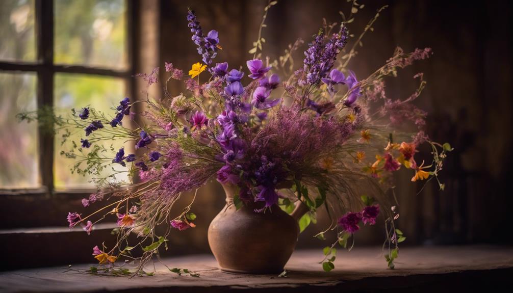 vibrant floral arrangement abounds