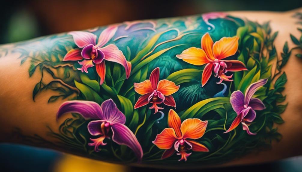 vibrant floral island paradise