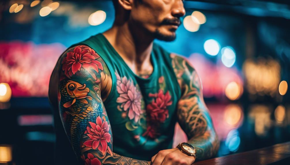 Mastering Japanese Sleeve Forearm Tattoos for Men - iPic.ai - Create Beautiful Ai Art or Ai Images For Free vibrant ink art forms