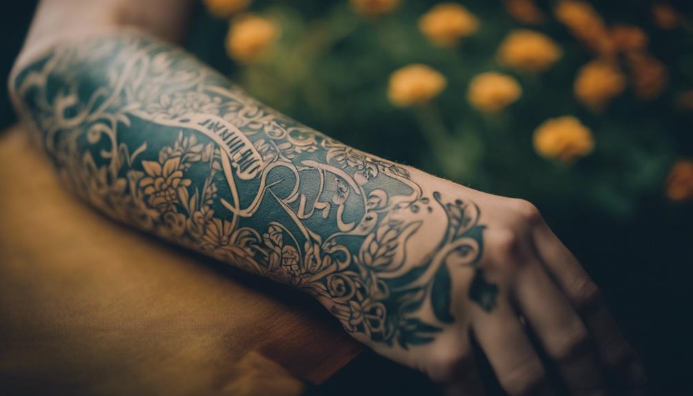 Typewriter Font Tattoos: Great Lettering Ideas - iPic.ai - Create Beautiful Ai Art or Ai Images For Free vintage text meets art