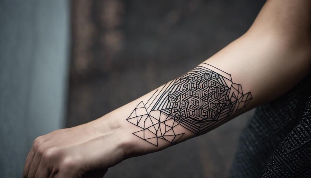 Simple yet Bold: Inner Forearm Tattoo Designs - iPic.ai - Create Beautiful Ai Art or Ai Images For Free visual elements of math