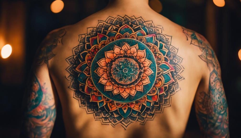 What Does My Mandala Back Tattoo Mean? - iPic.ai - Create Beautiful Ai Art or Ai Images For Free visual symbols convey meaning