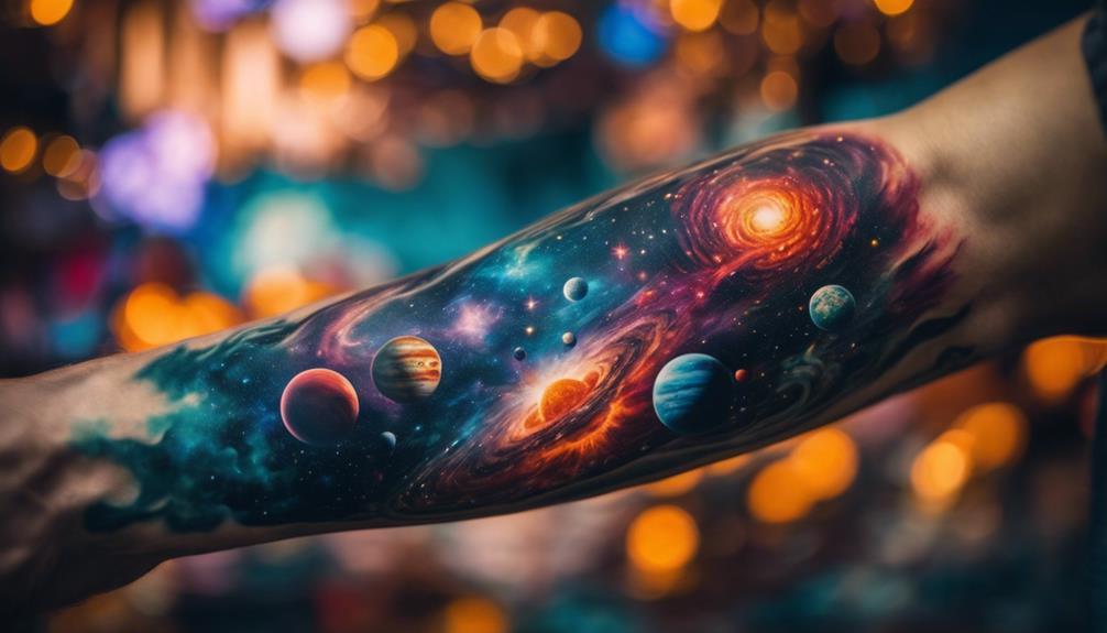 Cosmos on the Inner Forearm: A Design Guide - iPic.ai - Create Beautiful Ai Art or Ai Images For Free where creativity meets logic